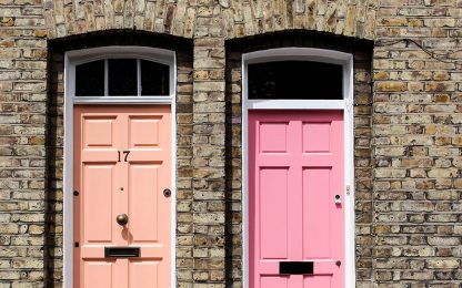 pink-and-peach-colored-doors