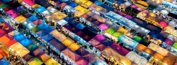 multicolored-marketplace-tents-night-time