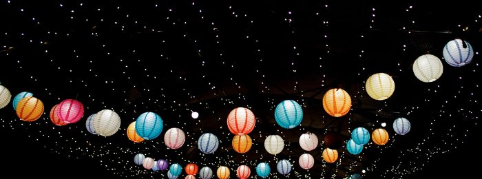multi-colored-lanterns-at-night