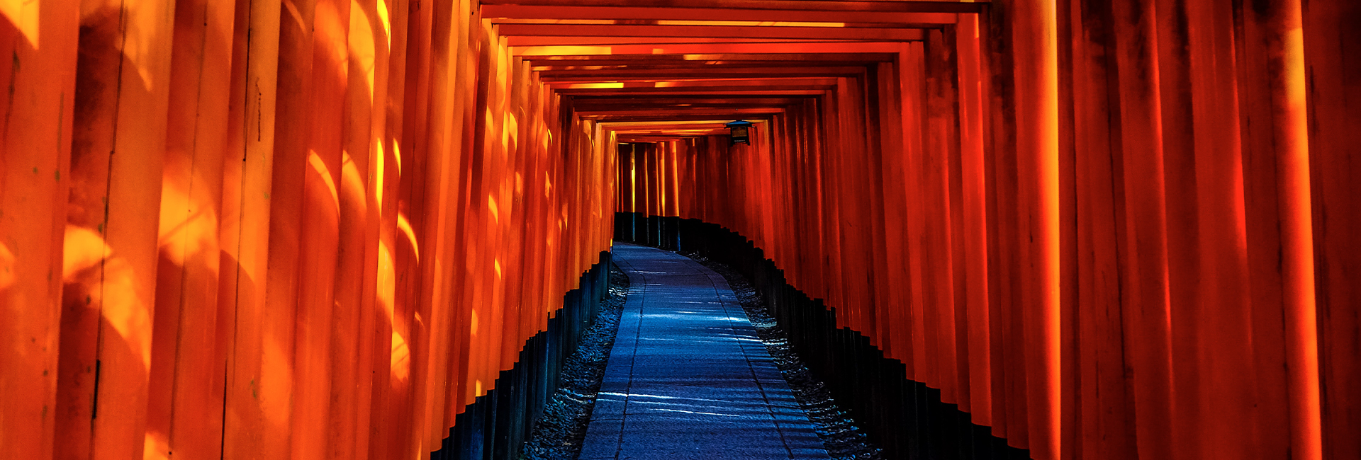 orange-wooden-tunnel-Kyoto-Prefecture-Japan