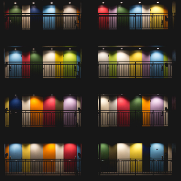 Colorful doors of Odaiba