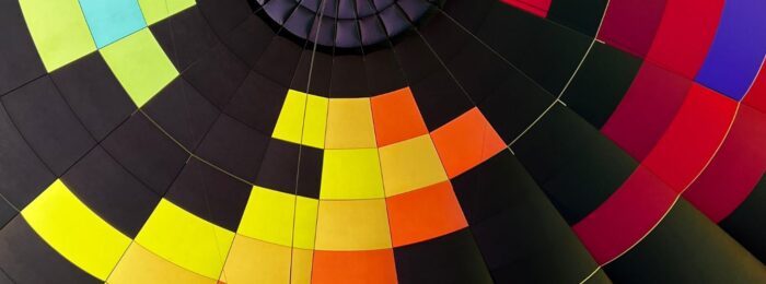 Inside a hot air balloon