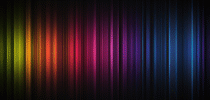 Abstract Colorful Vertical Light Streaks on Black Background