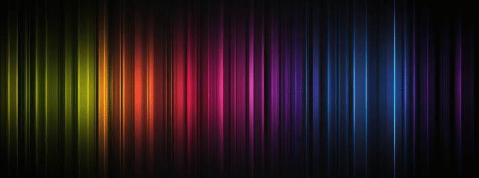 Abstract Colorful Vertical Light Streaks on Black Background