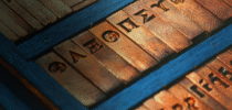 Letters on wooden panels