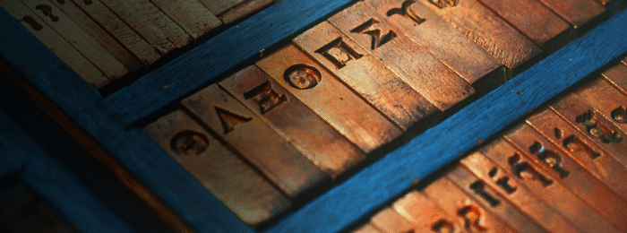Letters on wooden panels