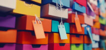 colourful shopping boxes