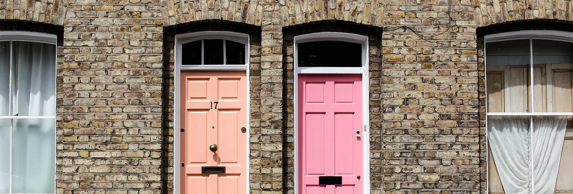 pink-and-peach-colored-doors