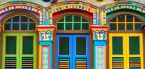 Facade of the Building in Little India, Singapore