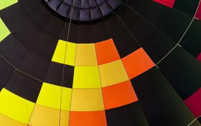 Inside a hot air balloon