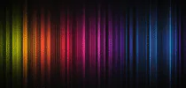 Abstract Colorful Vertical Light Streaks on Black Background