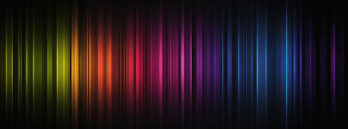 Abstract Colorful Vertical Light Streaks on Black Background