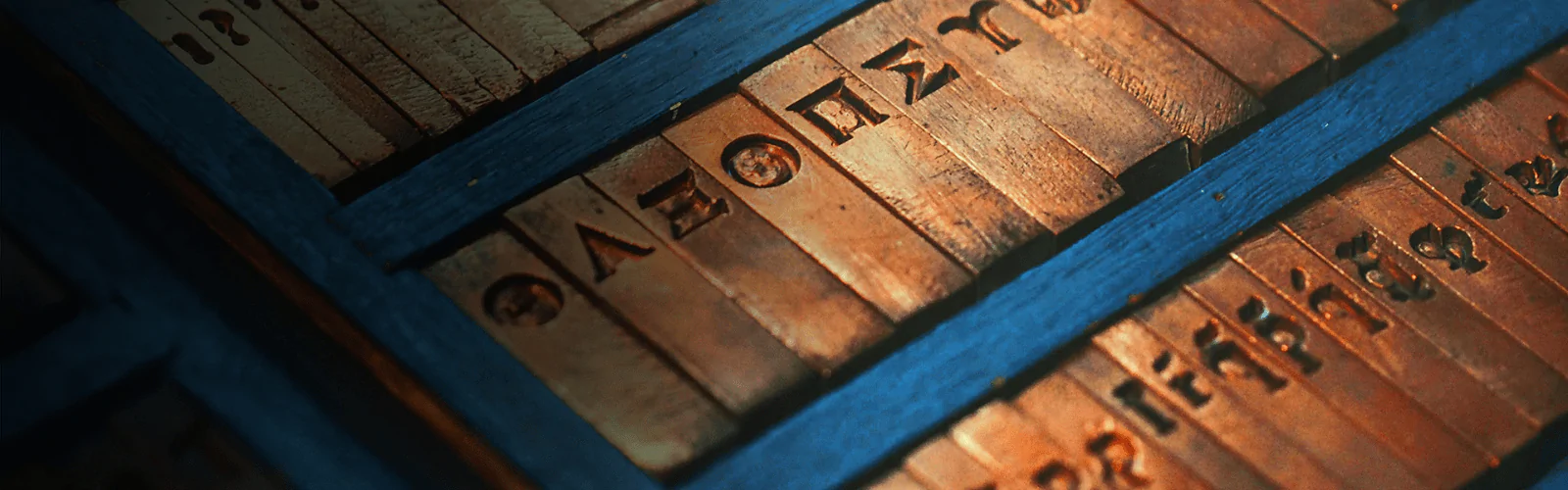 Letters on wooden panels
